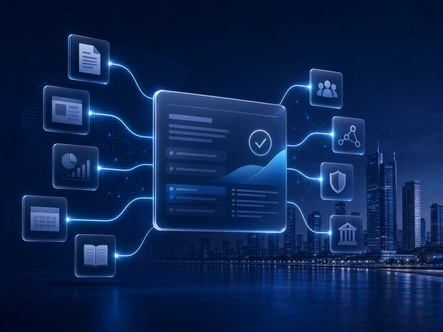 AI search optimization interface connecting entities evidence and trusted sources